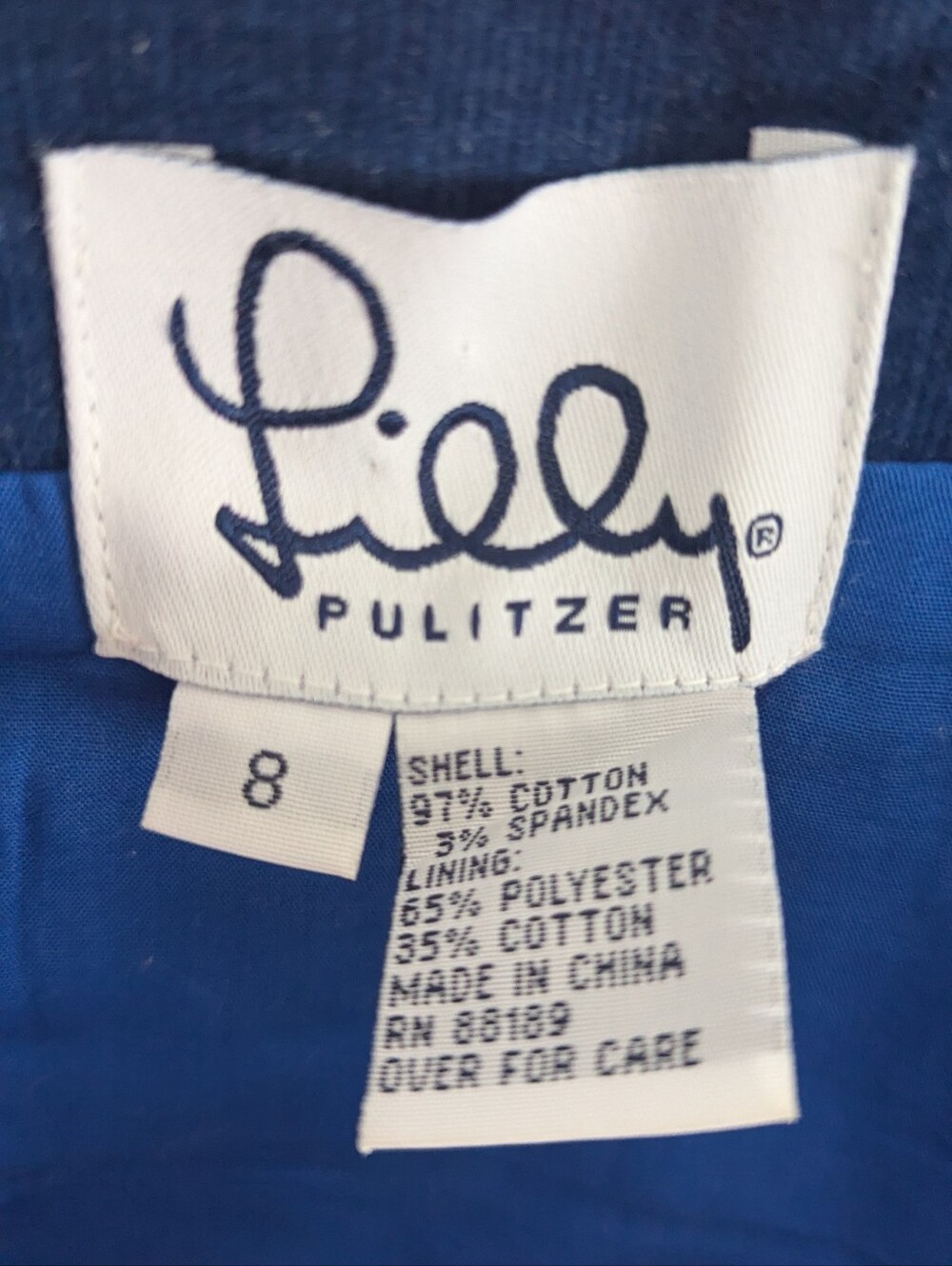 Lilly Pulitzer patchwork embroidered skirt sz 8 - Picture 6 of 6